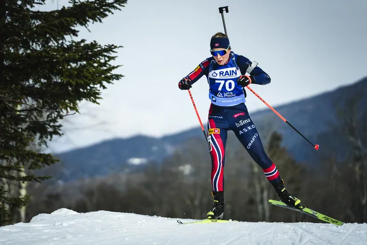 28.02.2026, Lake Placid, United States of America (USA): Gro Randby (NOR) - IBU Cup Biathlon, sprint women, Lake Placid (USA).